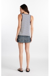 Saia Visco Indigo Elastic  Filigrana Lav.Escuro