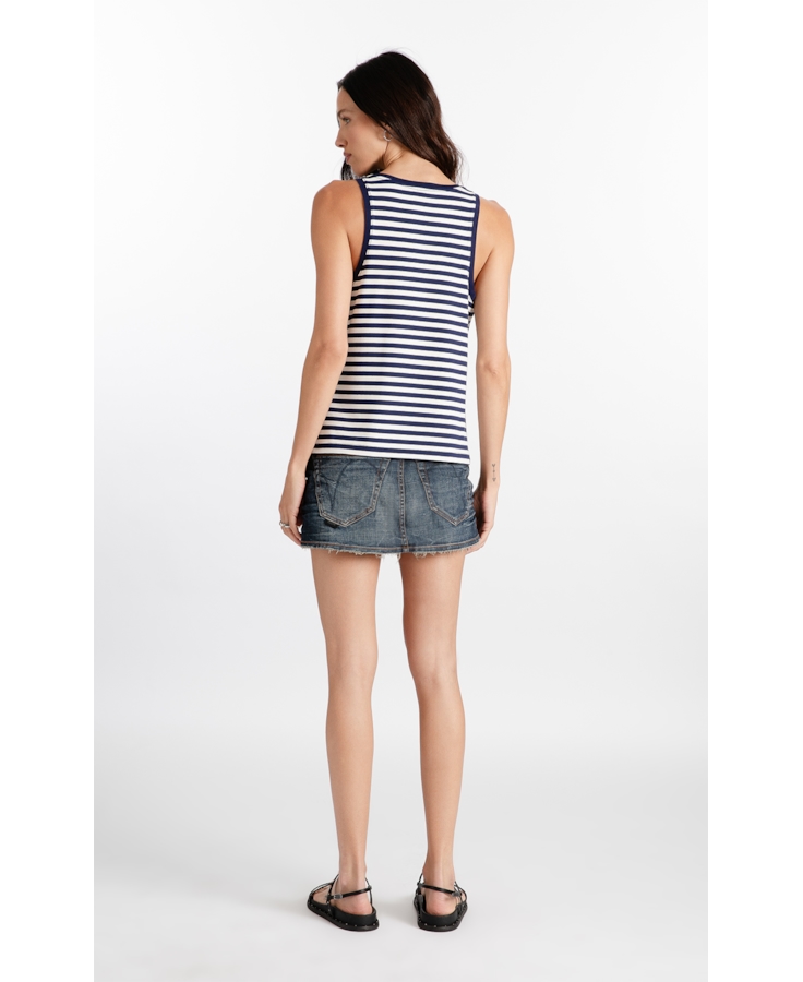 Saia Visco Indigo Elastic  Filigrana Lav.Escuro