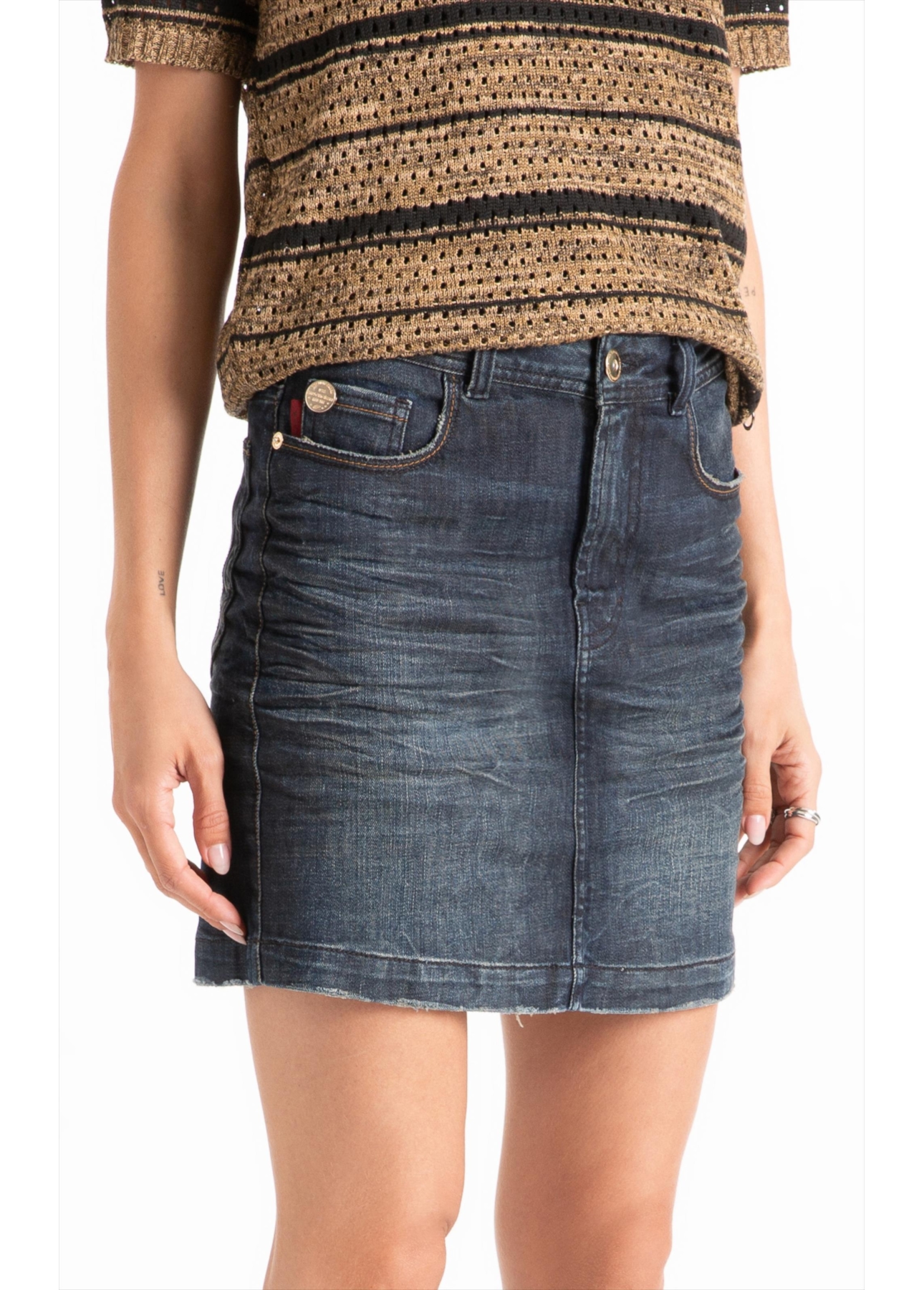 Saia Visco Indigo Elastic Lav. Escuro