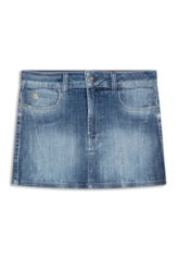 Saia Visco Indigo Elastic Lav.Escuro C/Tie Dye