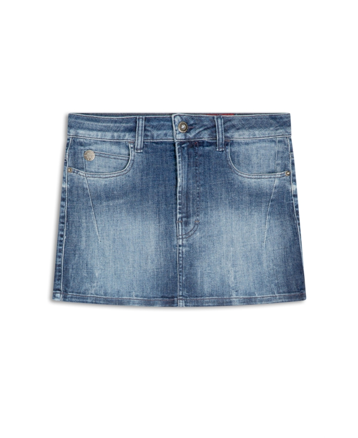 Saia Visco Indigo Elastic Lav.Escuro C/Tie Dye