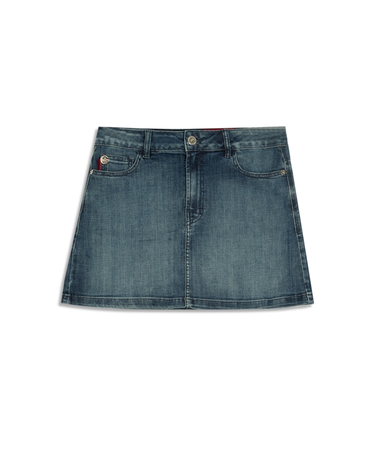 Saia Visco Indigo Elastic Mini Lav.Medio C/ Puidos