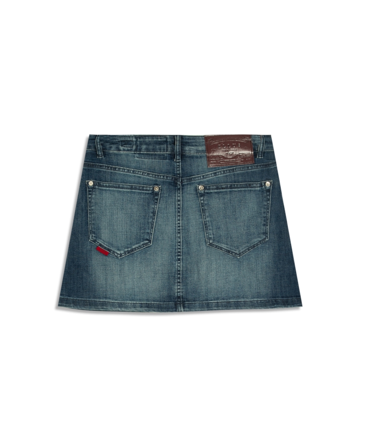 Saia Visco Indigo Elastic Mini Lav.Medio C/ Puidos