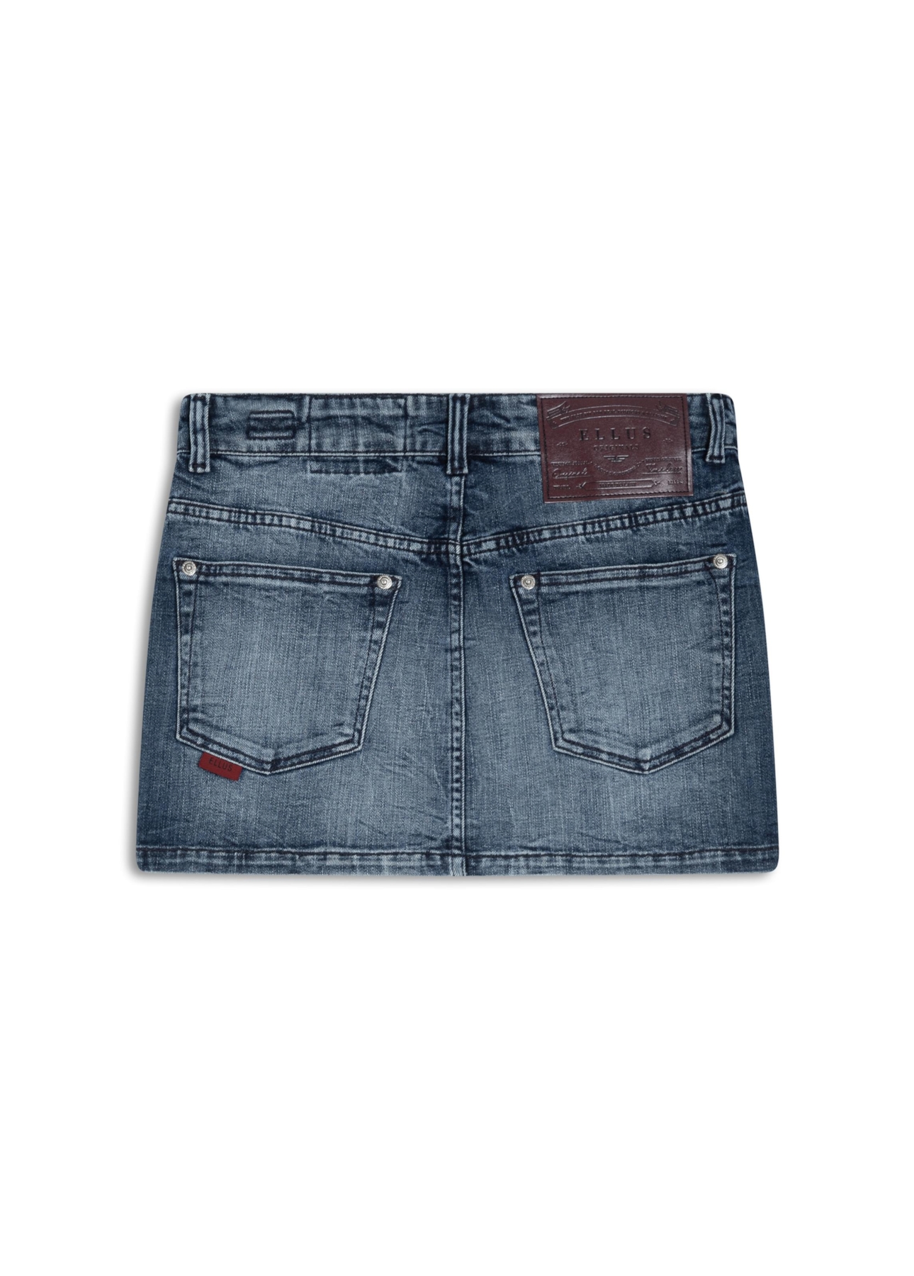 Saia Visco Indigo Elastic Mini  Lav.Medio Com Sky e Rede