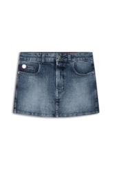 Saia Visco Indigo Elastic Mini  Lav.Medio Com Sky e Rede