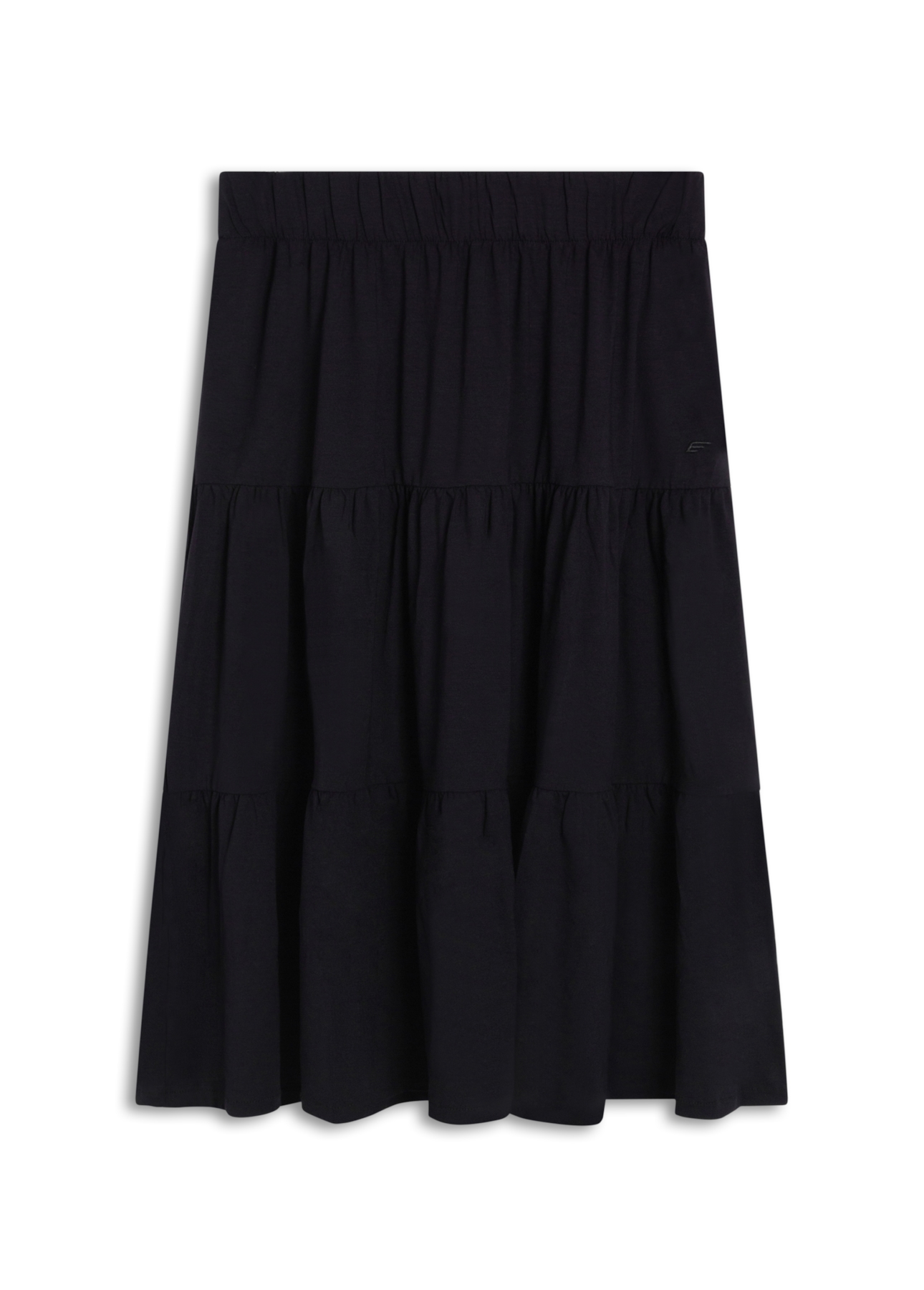 Saia Visco Lycra Pleats Preto