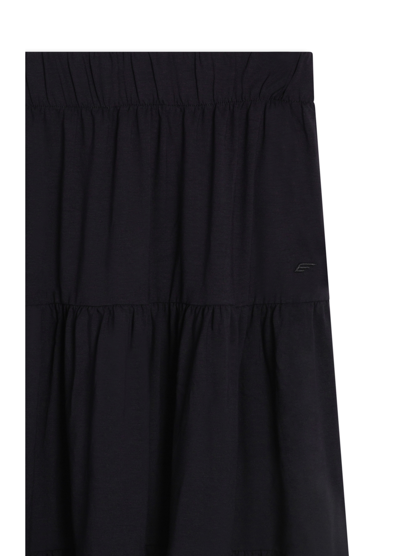 Saia Visco Lycra Pleats Preto