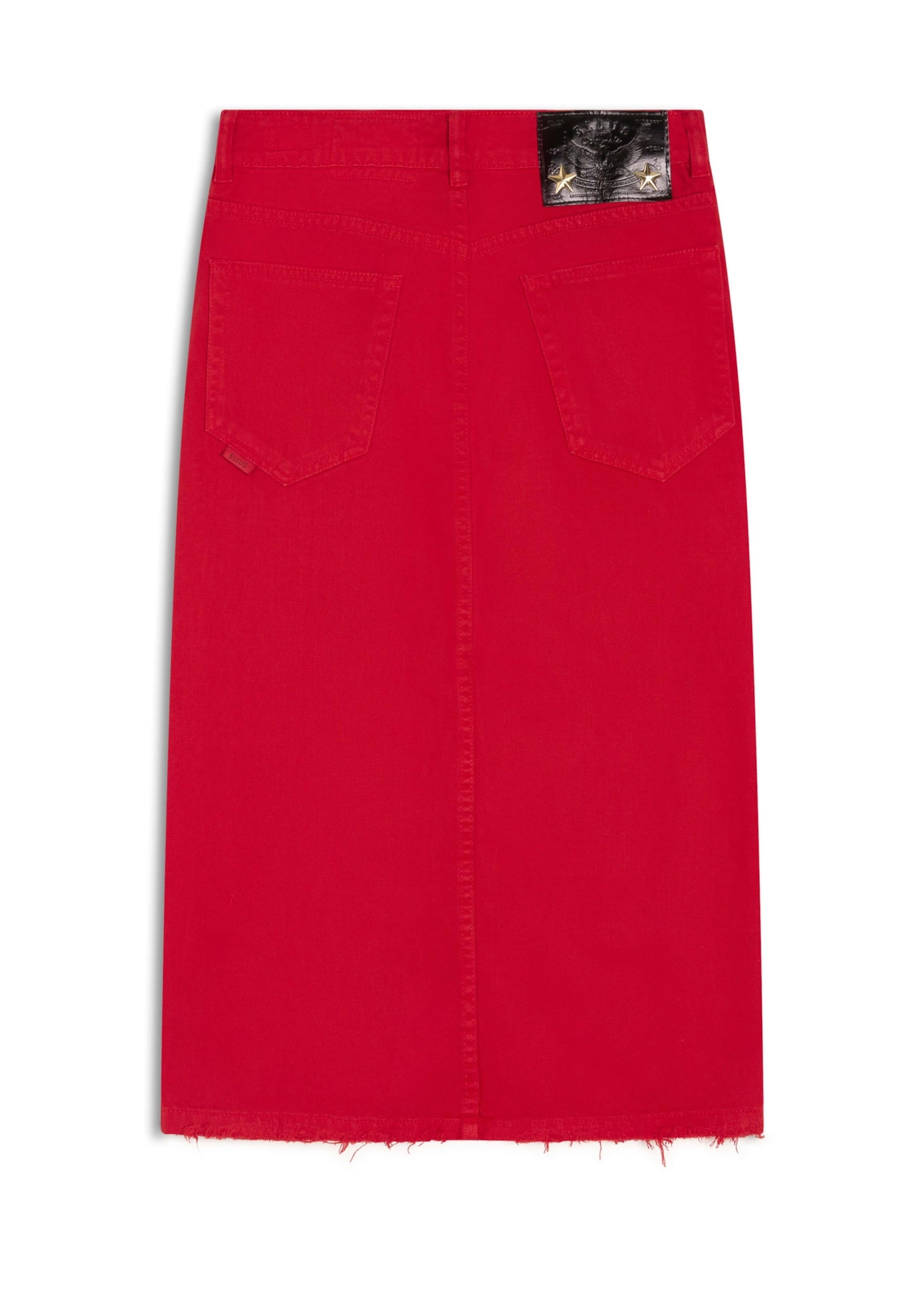Saia Western White Denim Vermelho