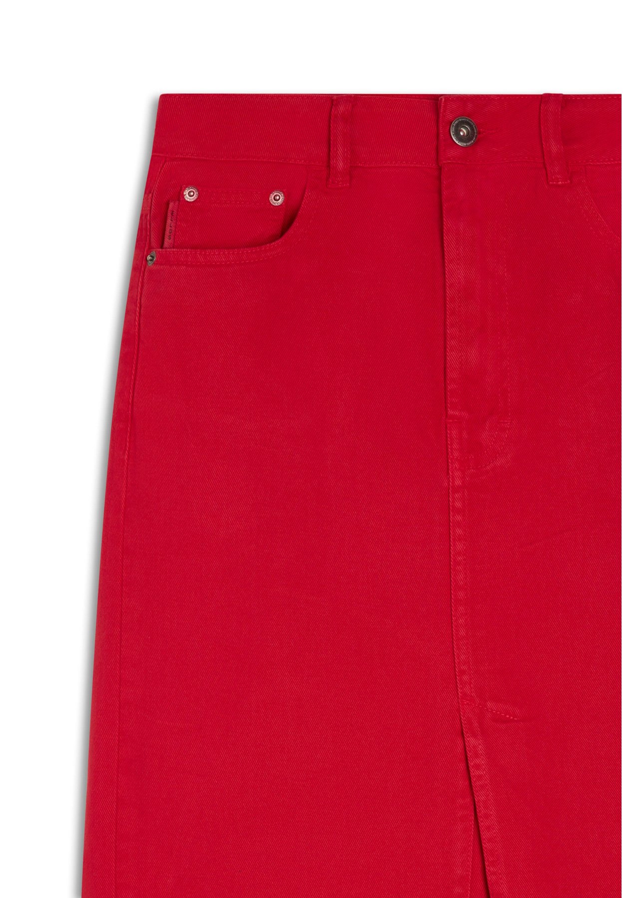 Saia Western White Denim Vermelho