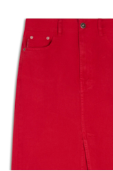 Saia Western White Denim Vermelho