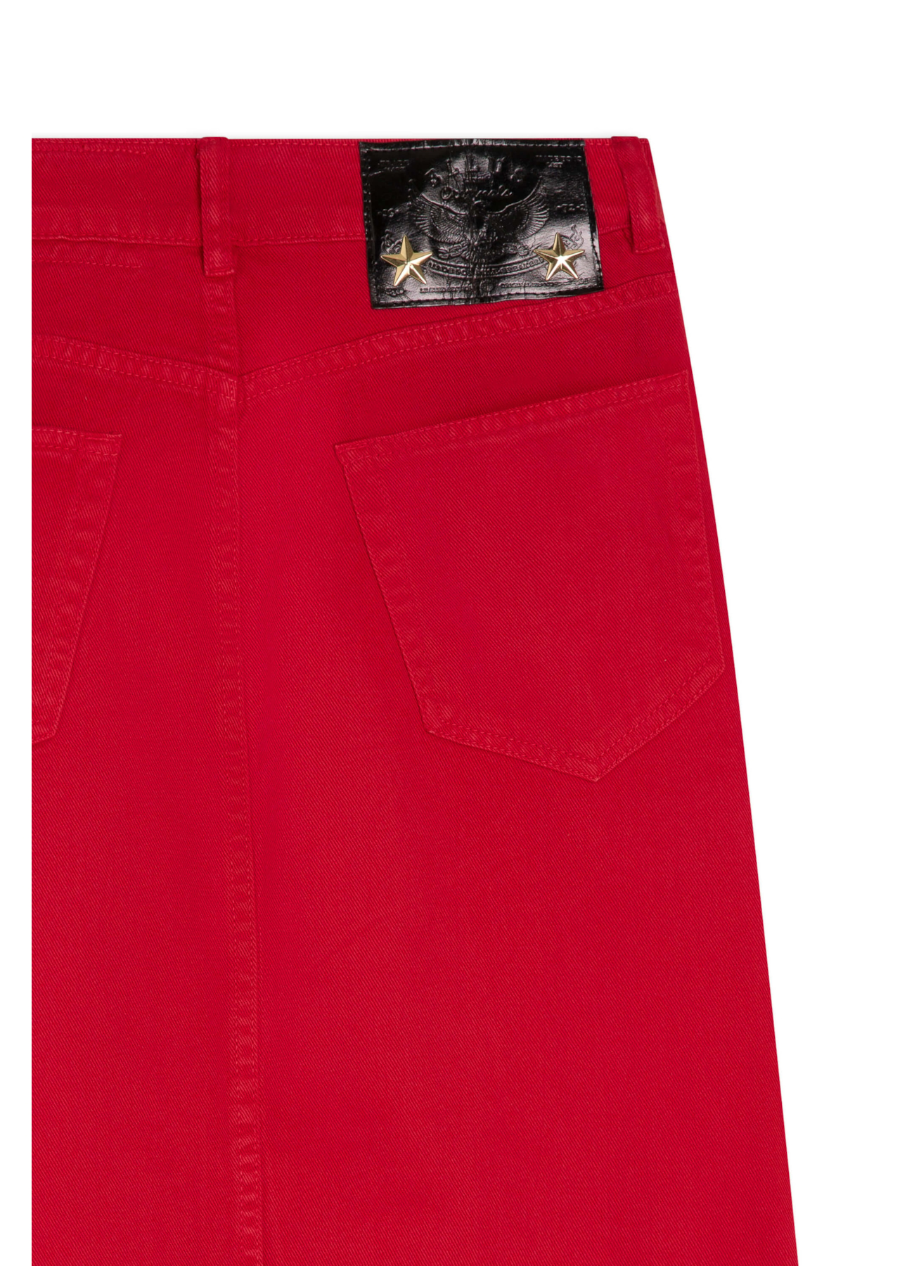 Saia Western White Denim Vermelho