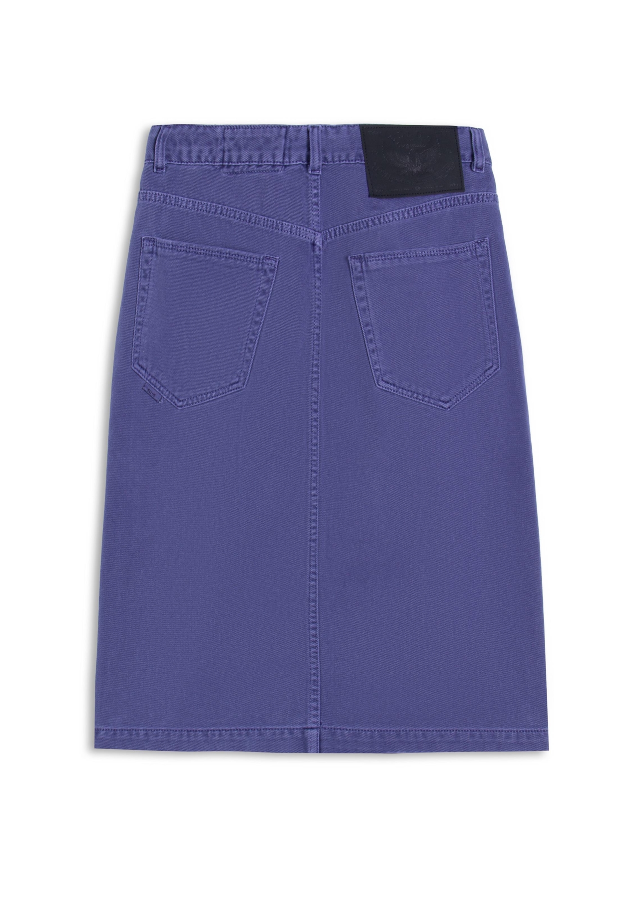 Saia White Denim Midi 5 Pockets Azul Jeans