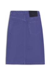 Saia White Denim Midi 5 Pockets Azul Jeans