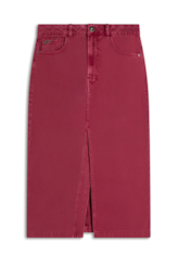 Saia White Denim Midi Zetex Magenta