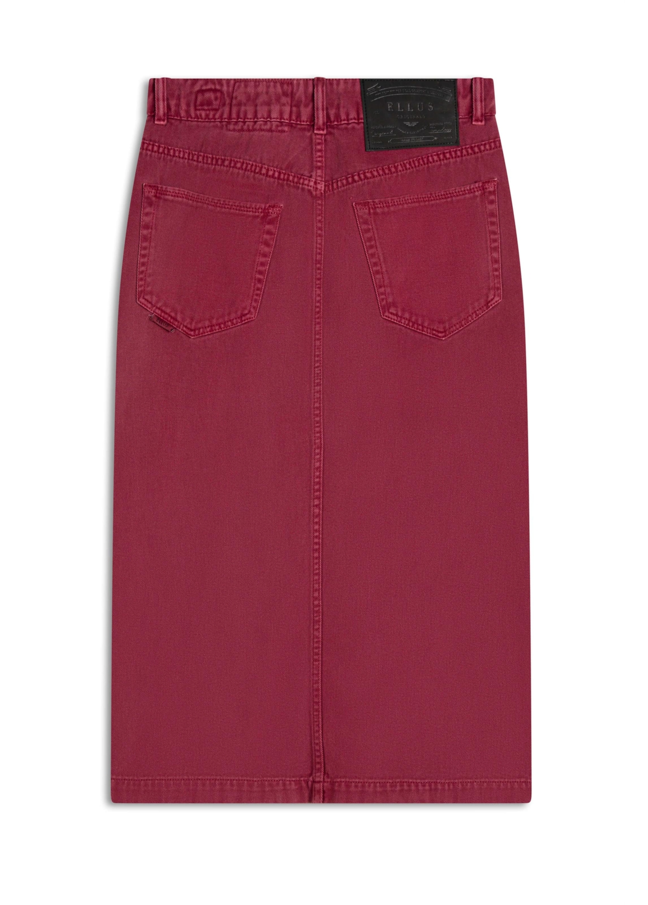 Saia White Denim Midi Zetex Magenta