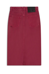 Saia White Denim Midi Zetex Magenta
