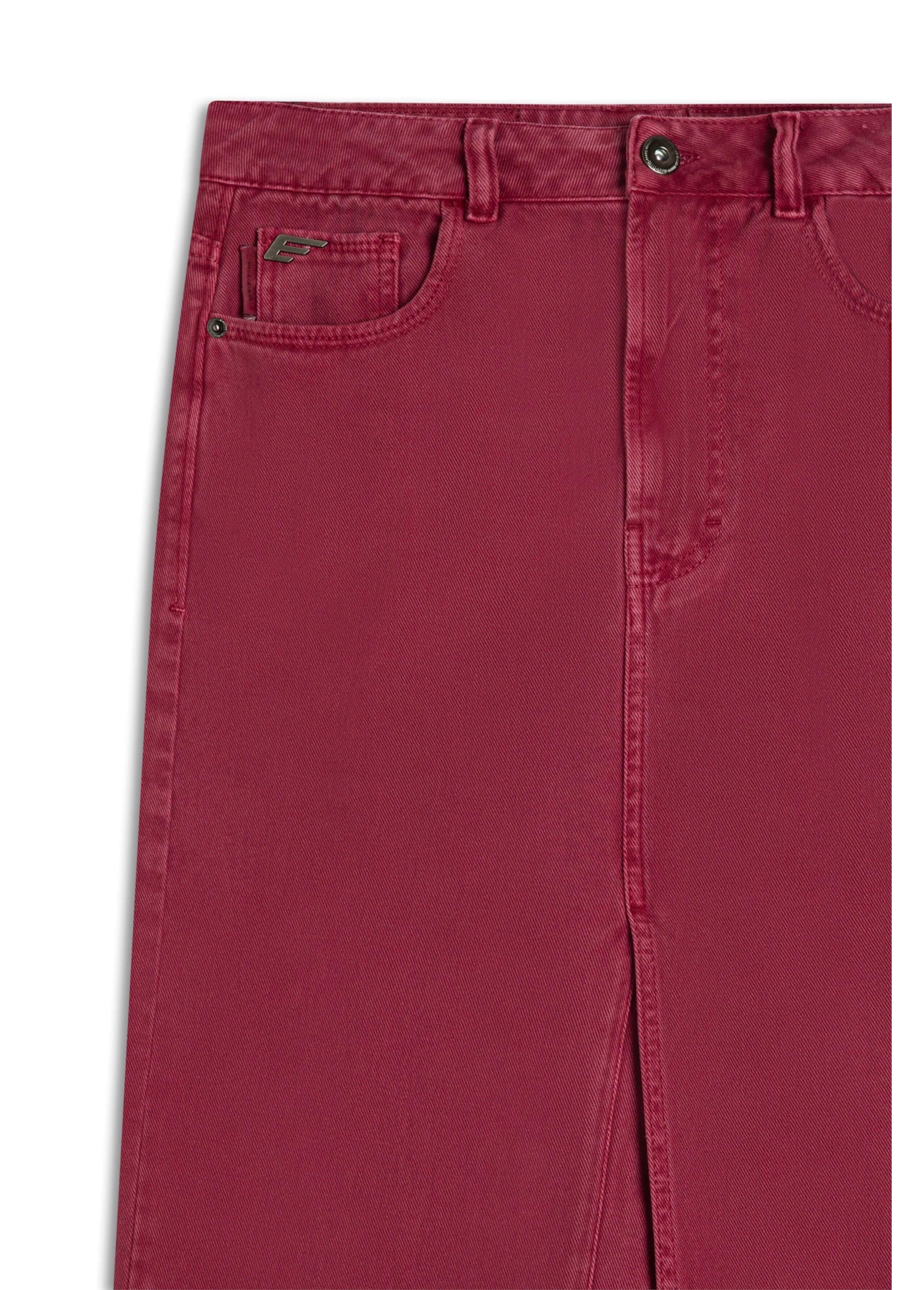 Saia White Denim Midi Zetex Magenta