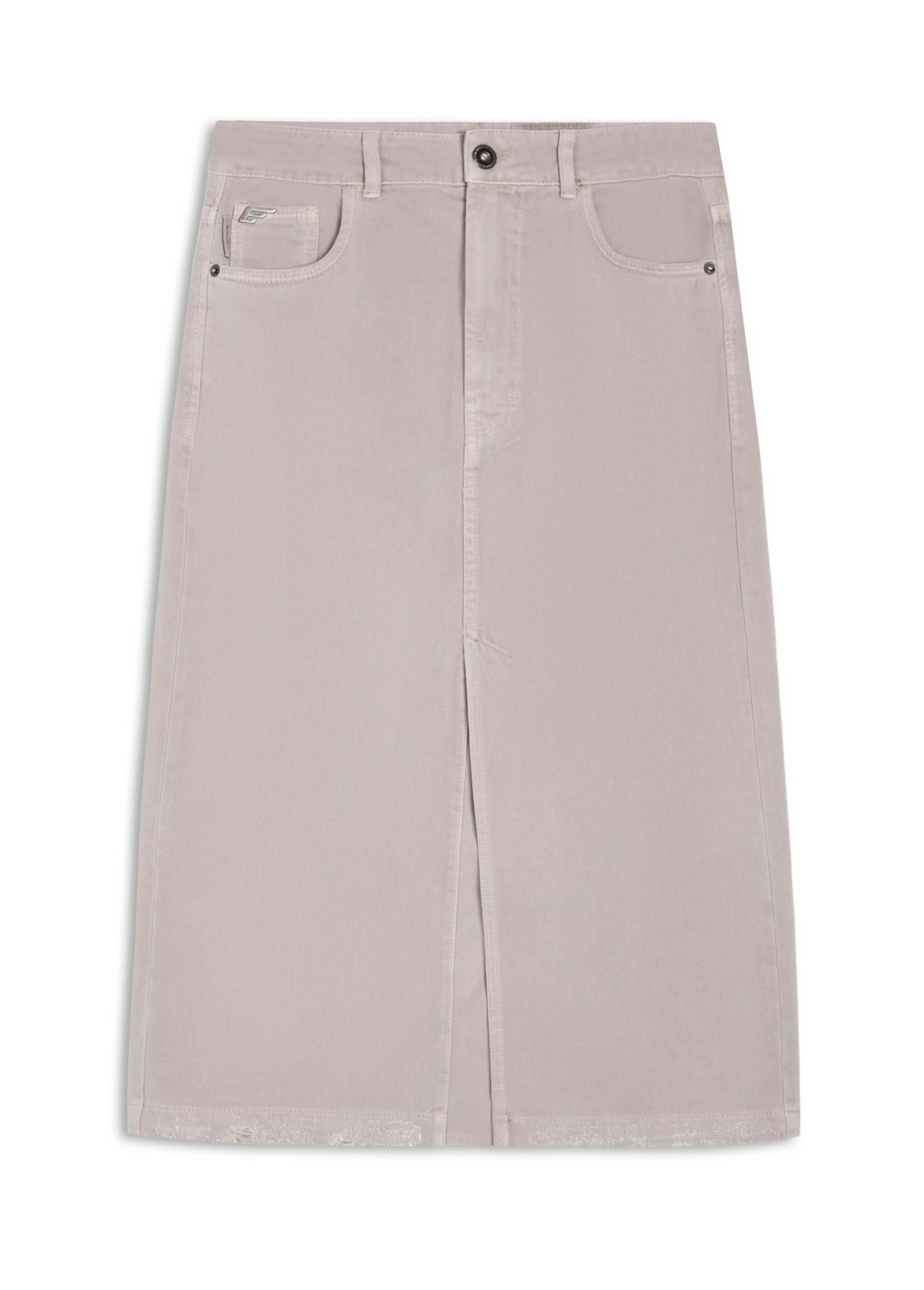 Saia White Denim Midi Zetex Silver