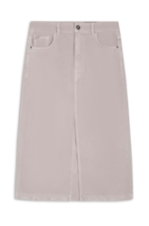 Saia White Denim Midi Zetex Silver
