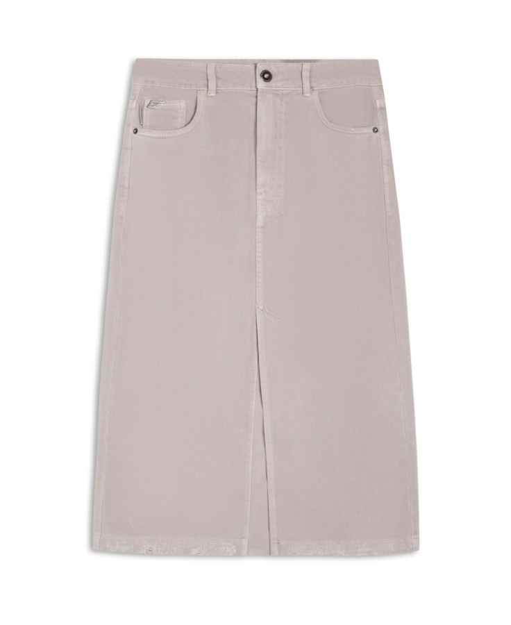Saia White Denim Midi Zetex Silver