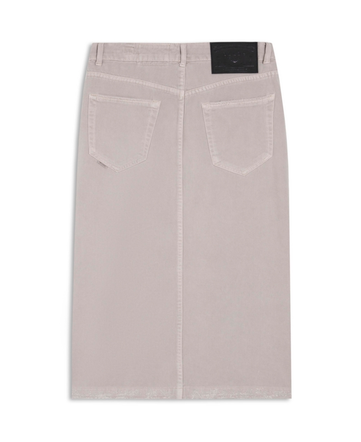 Saia White Denim Midi Zetex Silver