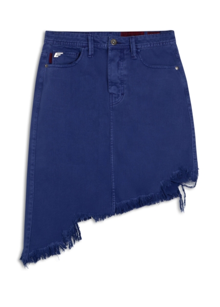 Saia White Denim Mom Purple Blue