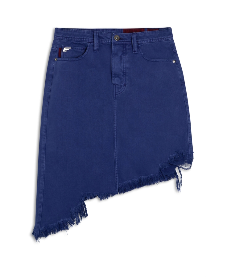 Saia White Denim Mom Purple Blue