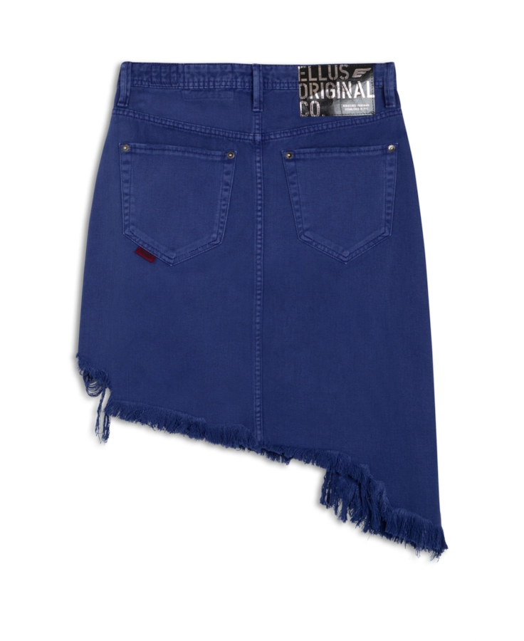 Saia White Denim Mom Purple Blue