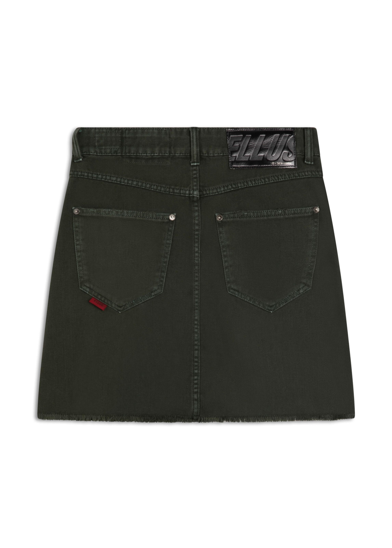 Saia White Denim Mom Verde Militar