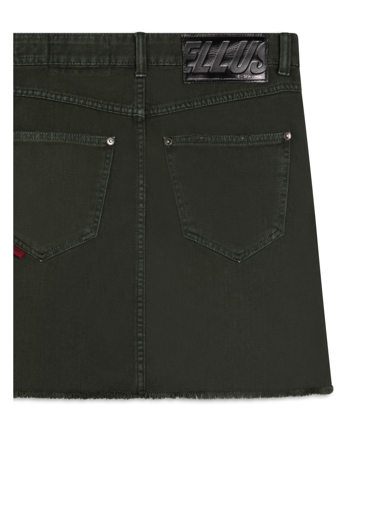 Saia White Denim Mom Verde Militar