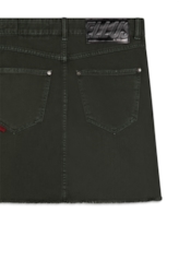 Saia White Denim Mom Verde Militar