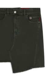 Saia White Denim Mom Verde Militar