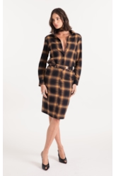 Saia Wool Touch Cepheus Pencil Skirt Camel