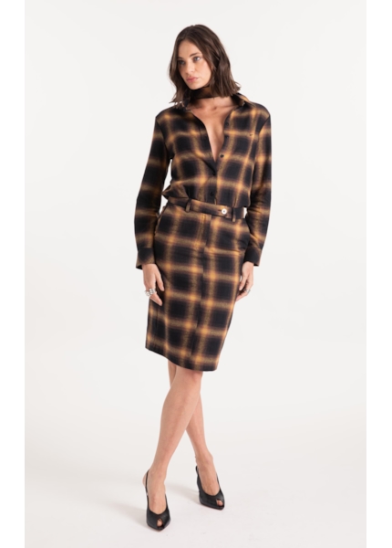 Saia Wool Touch Cepheus Pencil Skirt Camel