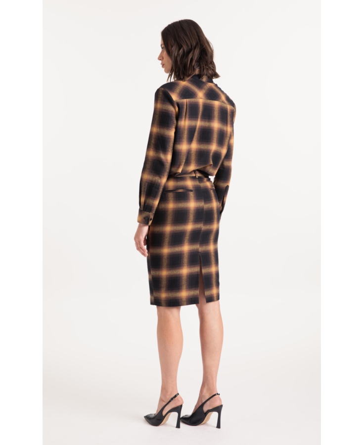 Saia Wool Touch Cepheus Pencil Skirt Camel