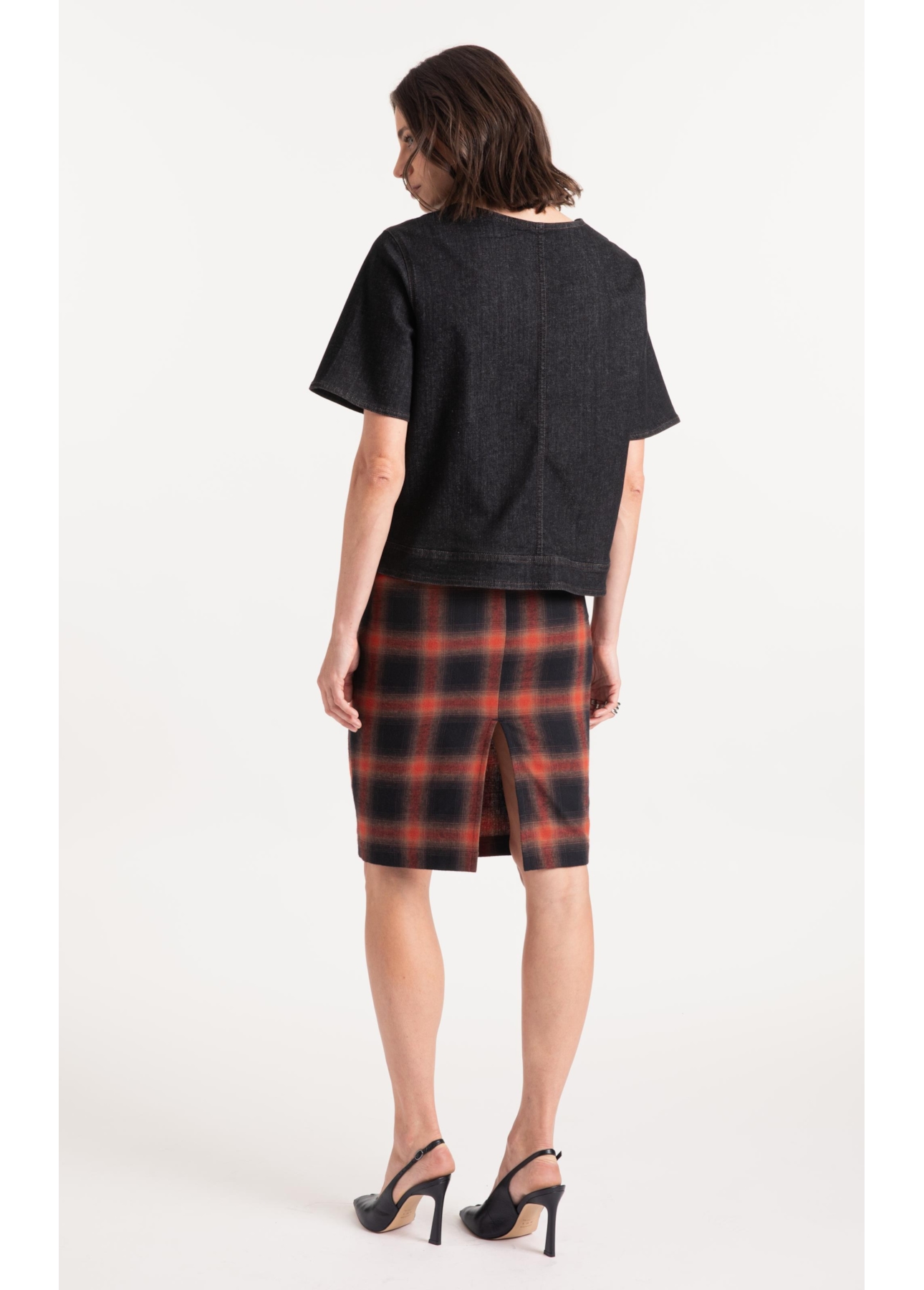 Saia Wool Touch Cepheus Pencil Skirt Telha