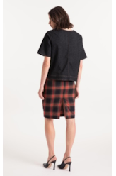 Saia Wool Touch Cepheus Pencil Skirt Telha