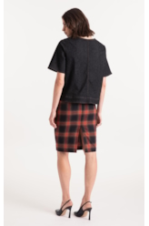 Saia Wool Touch Cepheus Pencil Skirt Telha