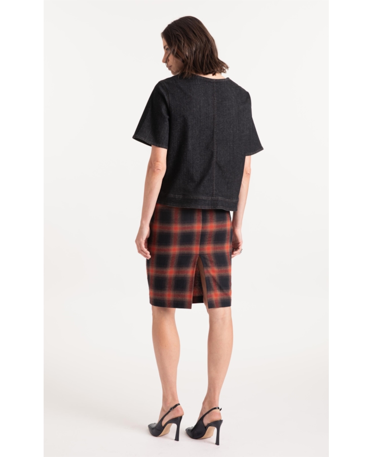 Saia Wool Touch Cepheus Pencil Skirt Telha