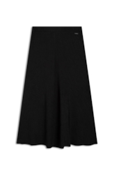 Saia Wrinkled Midi Preto