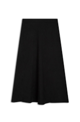 Saia Wrinkled Midi Preto