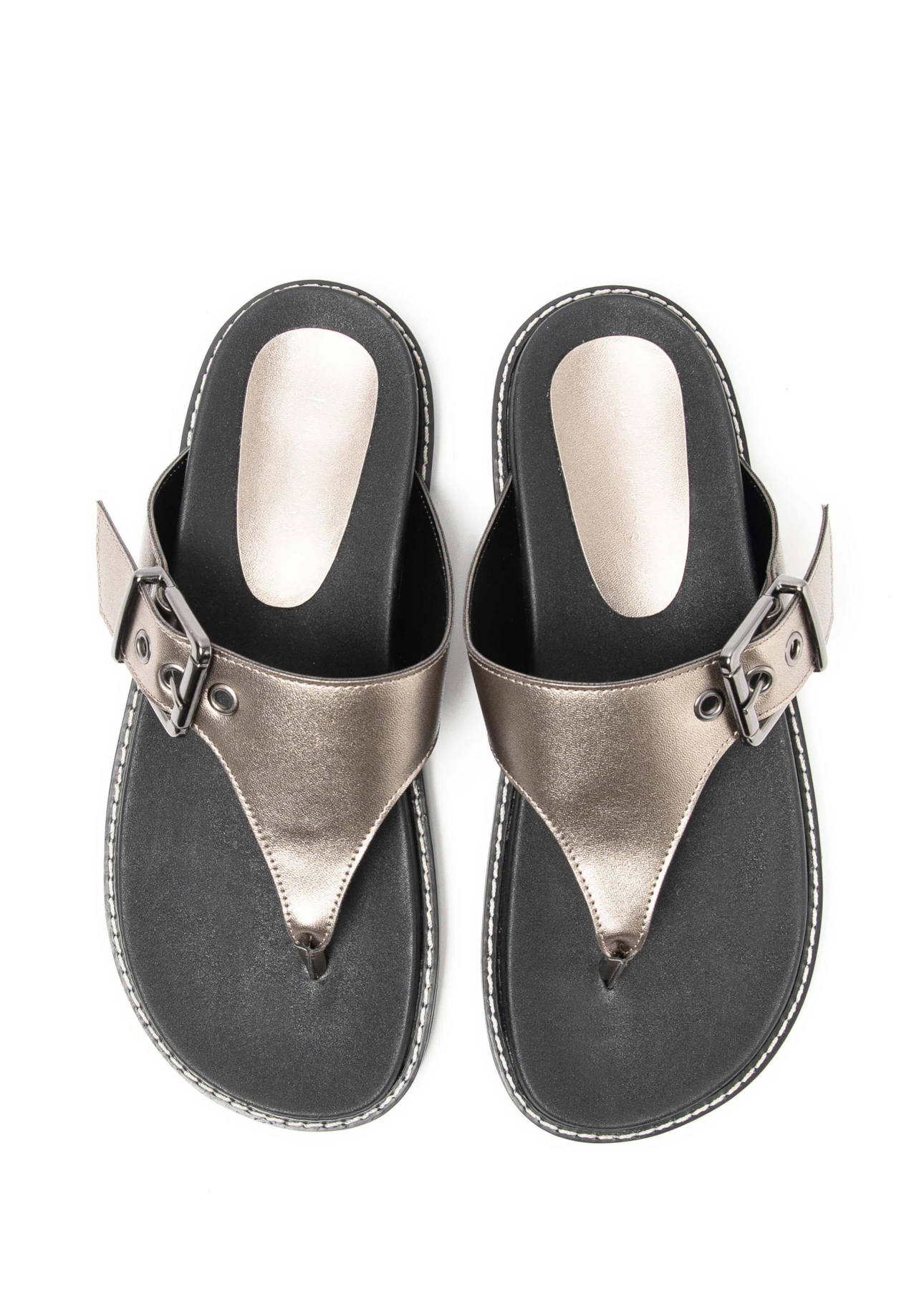 Sandalia Buckle Ellus Grafite