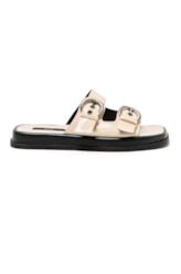 Sandália Com Fivela Ellus  Off White