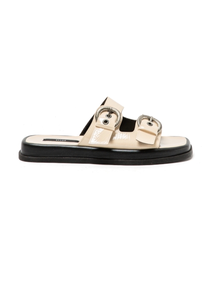 Sandália Com Fivela Ellus  Off White