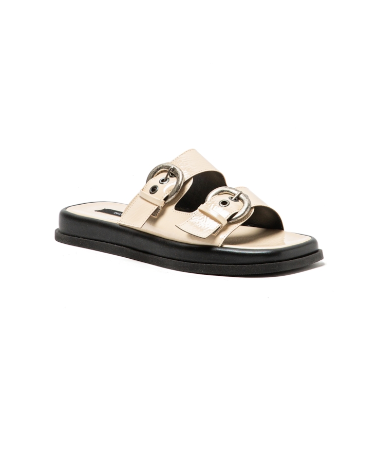 Sandália Com Fivela Ellus  Off White