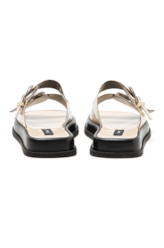 Sandália Com Fivela Ellus  Off White