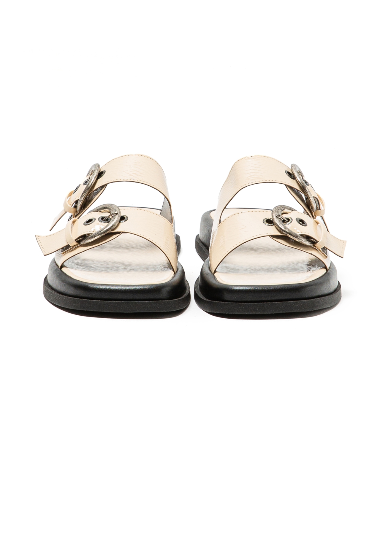 Sandália Com Fivela Ellus  Off White