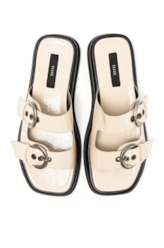 Sandália Com Fivela Ellus  Off White