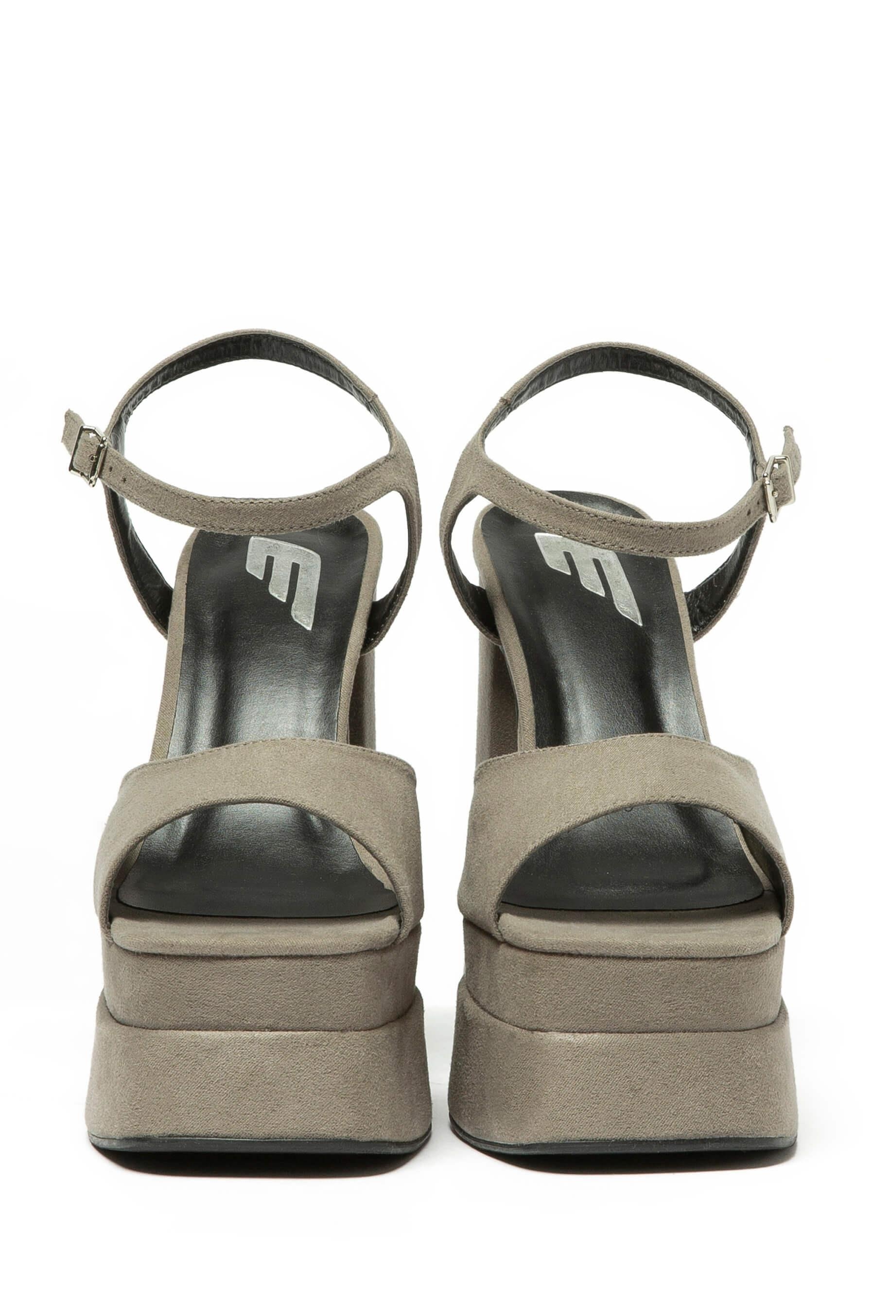 Sandalia Ellus Sued Platform Grafite