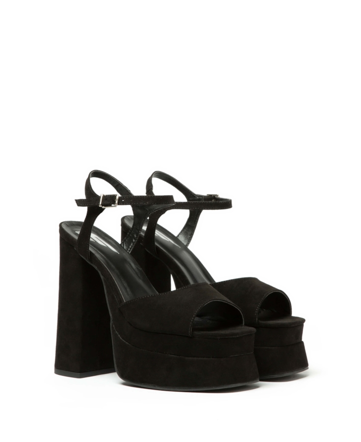 Sandalia Ellus Sued Platform Preto